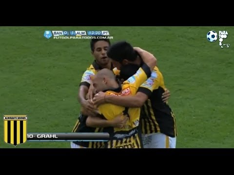 Gol de Francisco Grahl. Banfield 0 Almirante 1. Fecha 22. Torneo Primera B Nacional.FPT