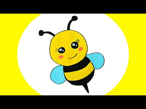 Como desenhar abelha fofa kawaii ❤ desenhos para desenhar fácil 😊 desenhos coloridos.