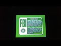 Green FBI Warning Screen 90s