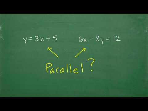 y = 3x +5 and 6x – 8y = 12 parallel?