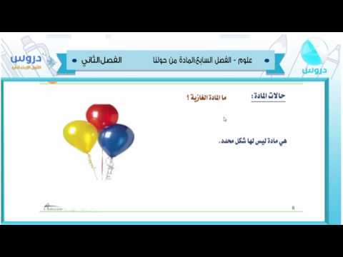 الأول الابتدائي | الفصل الدراسي الثاني 1438 | العلوم |الفصل السابع-المادة من حولنا