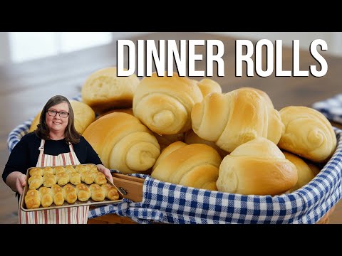 How To Make DINNER ROLLS - An Easy Yeast Roll - Soft, Golden & Buttery