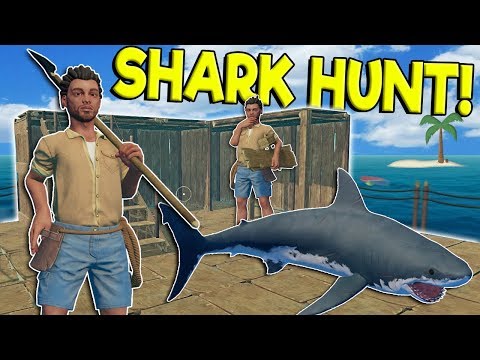 FINDING ISLANDS, SHARK HUNTING, SAILING! - Raft Survival Multiplayer Gameplay