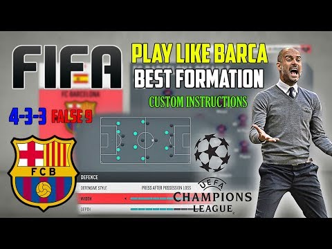 FIFA 20: PEP GUARDIOLA BARCELONA | CUSTOM TACTICS & INSTRUCTIONS | 4-3-3 (False 9)