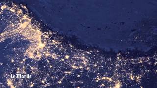 La terre illuminée, images de la Nasa