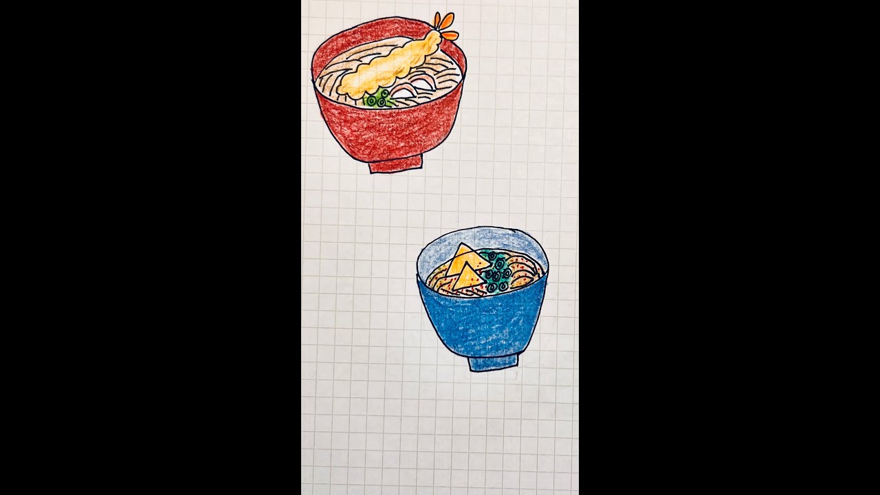 Ramen...🍜drawing noodles