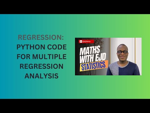 28 Python Code For Multiple Regression Analysis