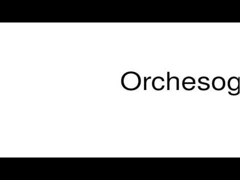 How to pronounce Orchesography