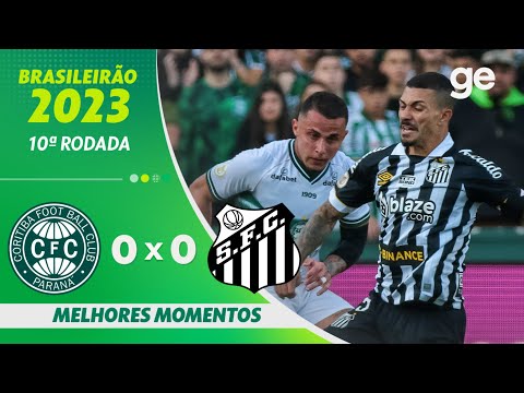 Gols e lances de Coritiba x Santos