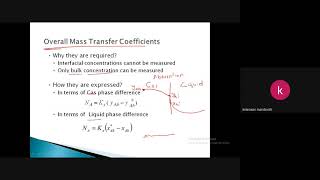 Interphase Mass Transfer Overall Mass Transfer Coefficient
