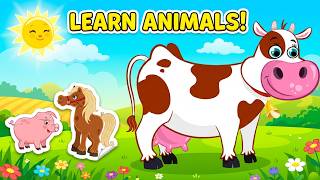 Learn Farm Animals with Fun Puzzles! 🧩 Animal Sounds for Kids & Toddlers