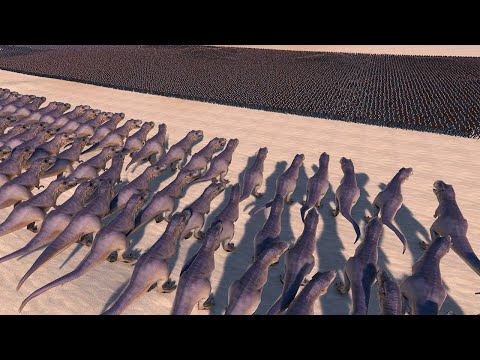 300 T-rex & 50.000 Zombies Battle - Ultimate Epic Battle Simulator