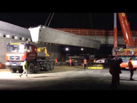 La posa del viadotto di Pedemontana a Gazzada