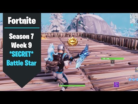 Location Guide  - Season 7 Week 9 *Secret* Battle Star |  Fortnite Snowfall Challenge
