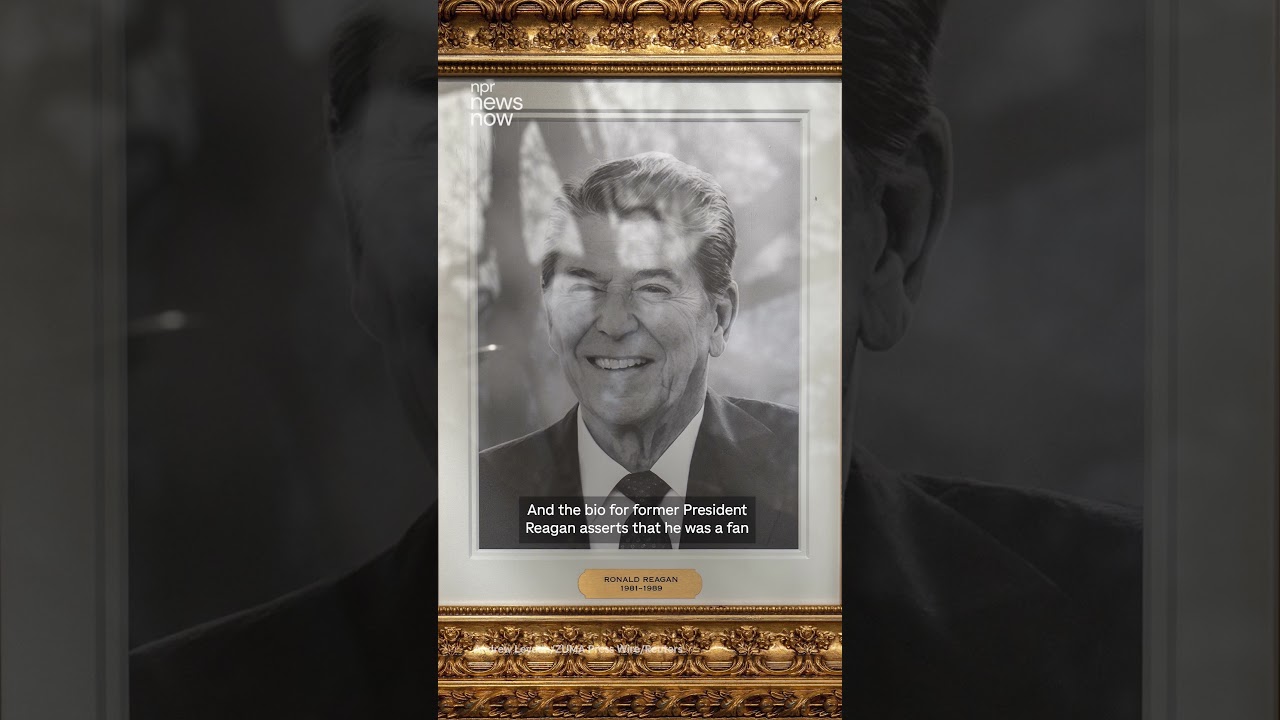 Trump installs new plaques beneath presidential portraits in the White House