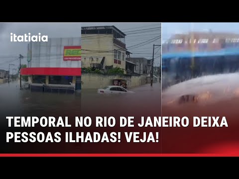 CARROS FICAM SUBMERSOS E PESSOAS ILHADAS EM TEMPORAL NO RIO DE JANEIRO! VEJA!