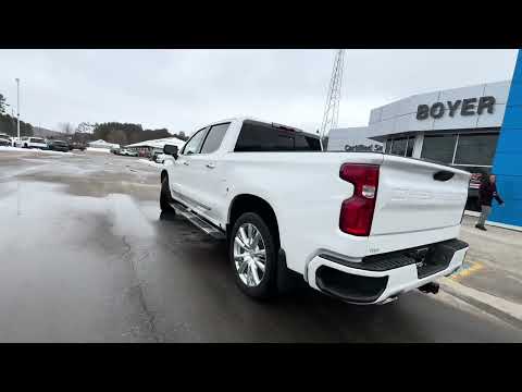 2024 Chevrolet Silverado 1500 Crew Cab Short Box 4-Wheel Drive High Country in White for sale at Boyer Chevrolet Buick GMC Bancroft in Bancroft, ON