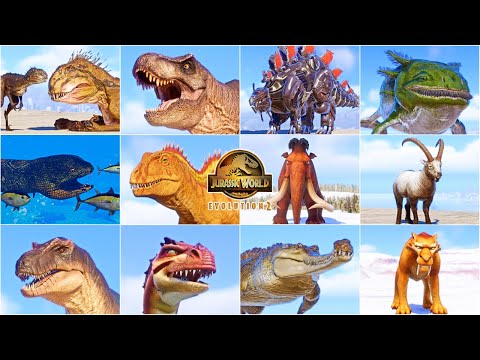ALL 92 MODDED DINOSAURS, PREHISTORIC ANIMALS & CREATURES MOD SHOWCASE, JURASSIC WORLD EVOLUTION 2