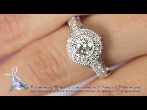 ER-0008 - 1.87 Carat H-VS1 Vintage Style Natural Round Diamond Engagement Ring 14k Gold