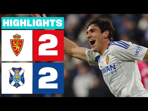 REAL ZARAGOZA 2 - 2 CD TENERIFE I HIGHLIGHTS LALIGA HYPERMOTION