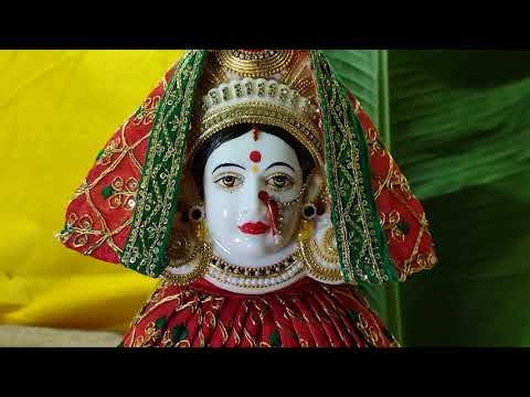 Red Color Lehenga Patka Dress for Maa Durga - 5 inches video