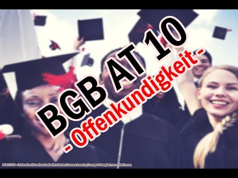 Die Offenkundigkeit der Vertretung - BGB AT 10