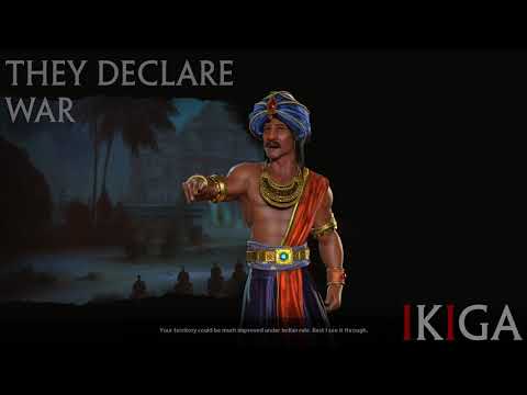 INDIA - CHANDRAGUPTA MAURYA ALL VOICED QUOTES & DENOUNCE - CIVILIZATION VI RISE AND FALL DLC