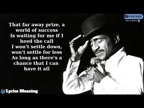 Sammy Davis Jr - I've Gotta Be Me | Lyrics Meaning
