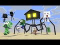 Baby Monster School : HOUSE HEAD ATTACK - Minecraft Animation