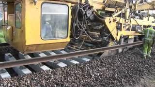 Amazing railway track laying machine