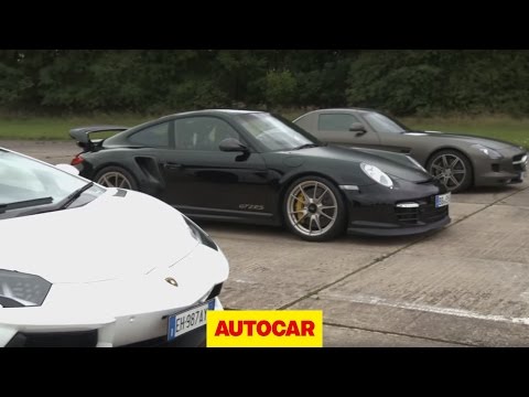 Lamborghini Aventador vs 911 GT2 RS vs Mercedes SLS