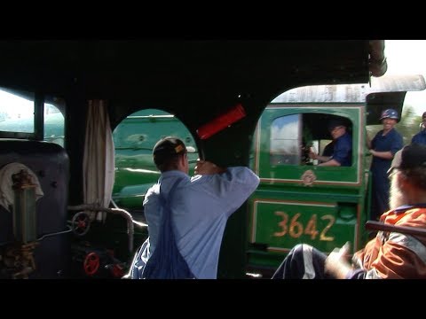 Australian steam locomotives 3265, 3526 & 3642 - Great Train Race - April 18th,  2010