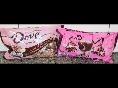 Dove Hearts Pink Champagne & Milk Chocolate Swirl and Hershey’s Kisses Lava Cake Review