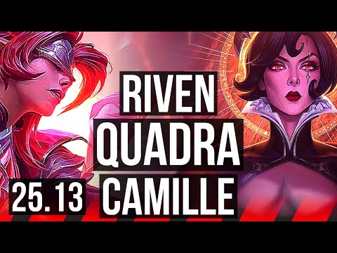 RIVEN vs CAMILLE (TOP) | Quadra, Legendary, 500+ games | NA Grandmaster | 25.13