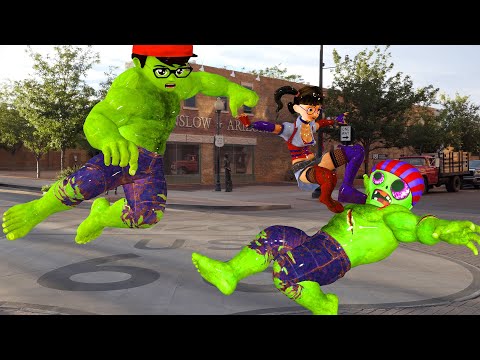 Scary Teacher 3D In Real Life - NickHulk vs Harley Quinn Tani rescue Tani by Zombie giant