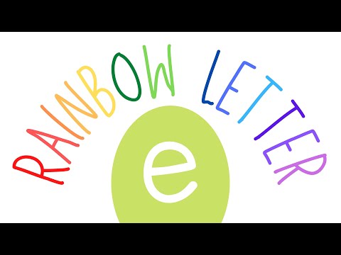 Learn to Write | Lowercase Letter e | Rainbow Letters for Kids