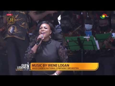 Irene Logan performs at Rawlings’ burial service