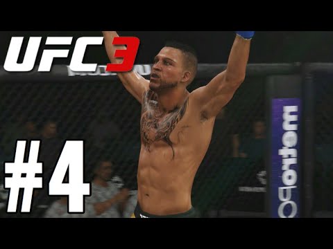UFC 3 Lightweight Career Mode Walkthrough Part 4 - BRUTAL GROUND AND POUND!