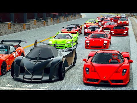Devel Sixteen vs Ferrari Hypercars at Spa