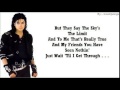 michael jackson - bad (lyrics) 