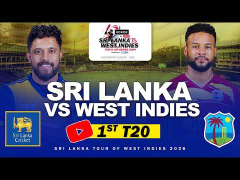 🔴 LIVE | 1st T20I | Sri Lanka v West Indies | Sri Lanka Tour Of West Indies 2026 | Cricket 26