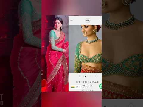 Janvi kapoor wearing Red saree with green blouse♥️💚 look so stunning😍#youtubeshorts#chuttamallesong