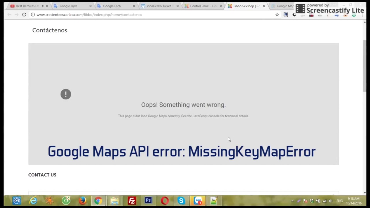 Google Maps API error: Solution How to fix it?
