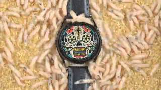 The Last Laugh Tattoo Edition now a Mechaical Automatic Jump Hour by Mr. Jones Watches