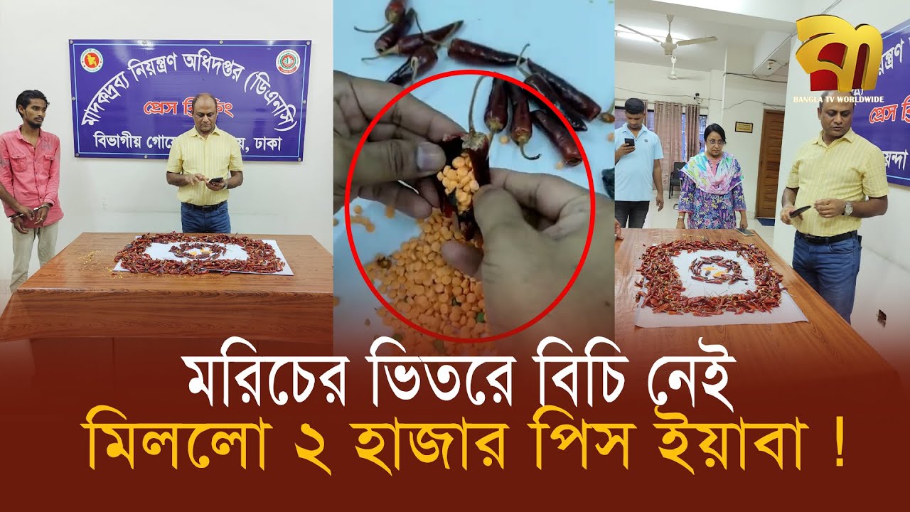 মরিচের ভিতরে বিচির বদলে হাজার হাজার ইয়া/বা, শেষ রক্ষা হলো না রো/হিঙ্গা আকবরের !