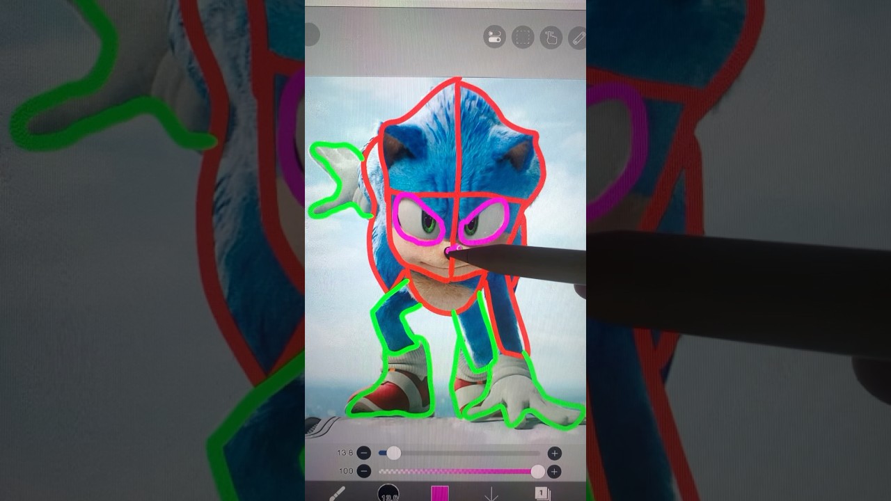 Drawing Sonic the Hedgehog💙 - YouTube