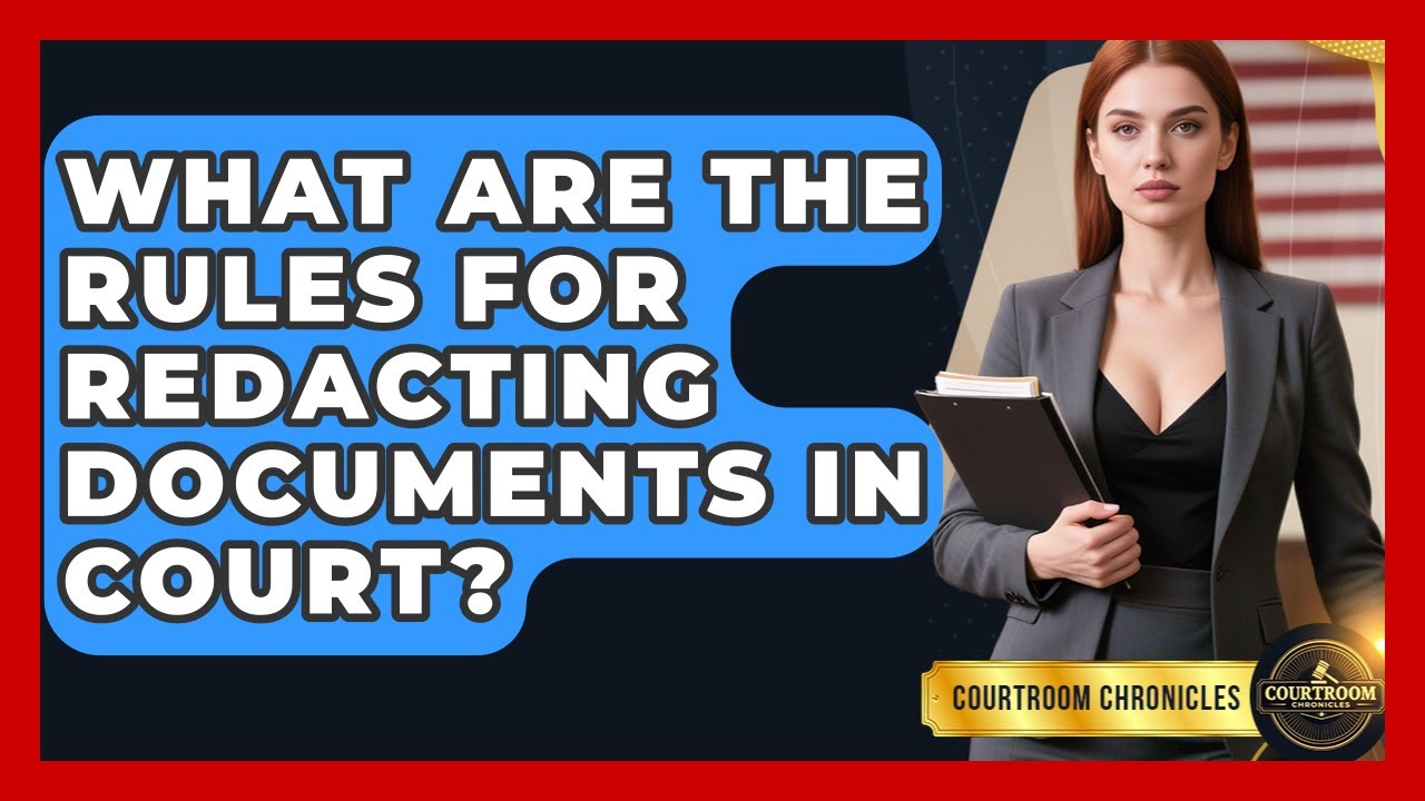 What Are The Rules For Redacting Documents In Court? - Courtroom Chronicles