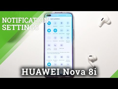 How to Adjust Notification Panel Shortcuts in Huawei Nova 8i?