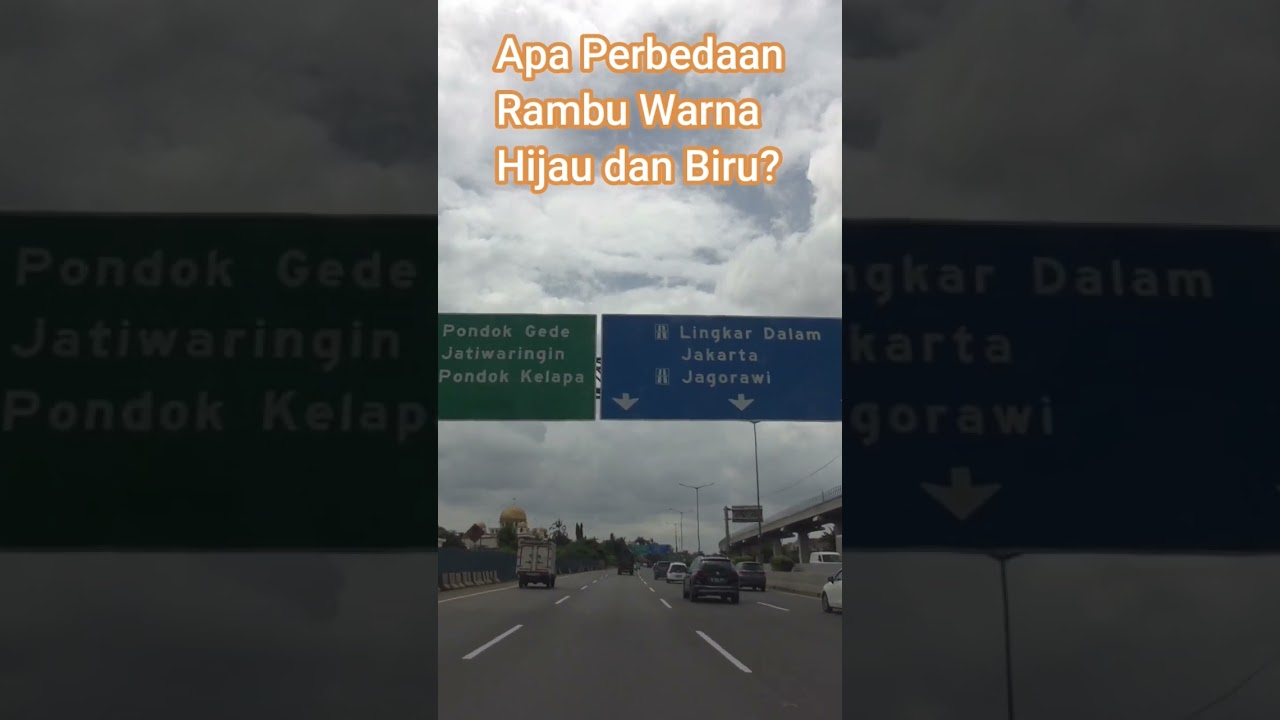 Apa perbedaan rambu warna hijau dan biru? #shorts #jalantol #safetyriding