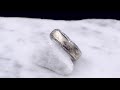 video - Mokume Juicy Double Diamond Wedding Band